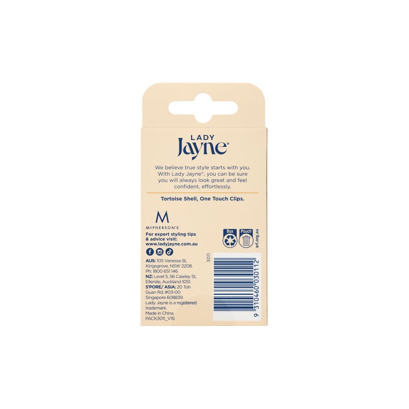 Lady Jayne Shell One Touch Clips 10 Pack