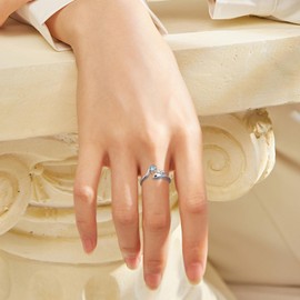 VENACOLY Moonstone Dragon Ring for Women Mum Sterling Silver Adjustable Rings Dragon Mother's Day Jewellery for Women Mum