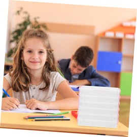 Operitacx 1 Set Box Multi-Layer Stationery Box Pencil Case Pen Holder Kids Stationary Pencil Holder for Kids Students Stationery Supply DIY Supply Holder Daily Use Storage Box Desk