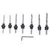 8Pcs/Set Tapered Countersink Bit Screw Set High Speed Steel Wood