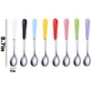 Goeielewe Set of 8 Dinner Spoons, Stainless Steel Iced Teaspoon