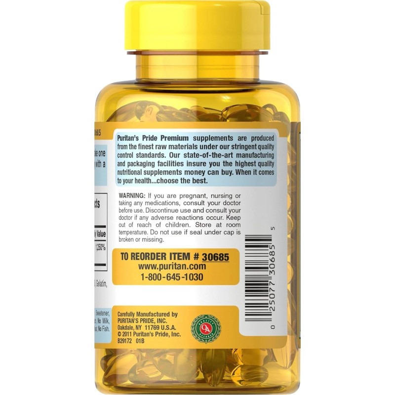 Puritan's Pride VITAMIN D3 Mega Potency PURITANS PRIDE 5000 IU