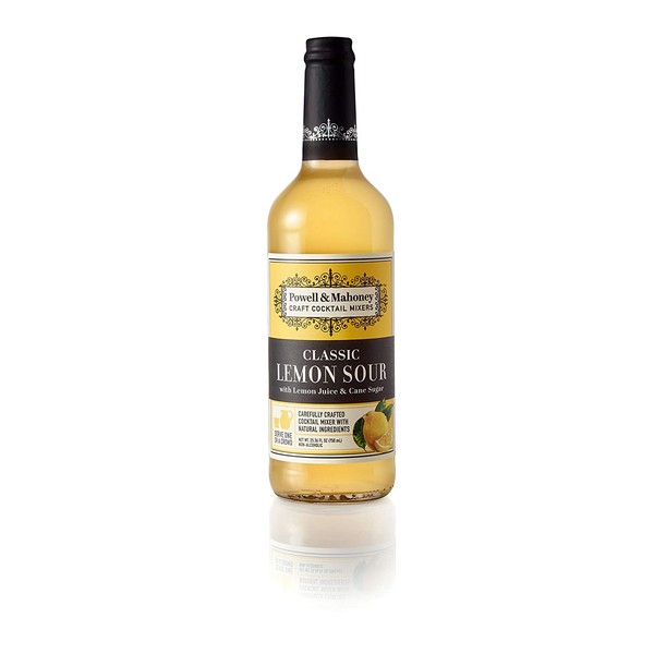 Powell and Mahoney Lemon Sour with Bitters Cocktail Mixer, 750 Milliliter - 6 per case