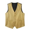 Enlision Suit Vest for Men Gold Paisley Dress Vest and