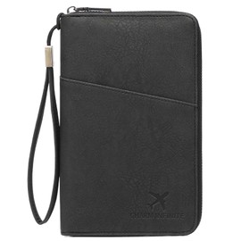 Toctax Passport Bag Family Travel Organiser with RFID Blocker, Passport Organiser Passport Holder for Men and Women, black, Modern