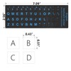2Pcs Universal English Keyboard Stickers for PC Computer Mac Laptop