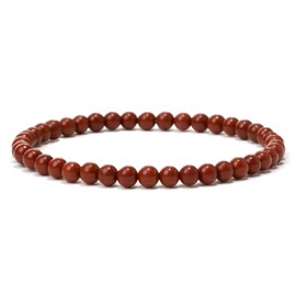 Landorilo 4 mm Stretch Bracelet Made of Real Natural Stone Beads, Healing Stone Bracelet, Yoga Bracelet for Women, Men, Lucky Bracelet, Friendship Bracelet, Replacement Beads Included, Stone