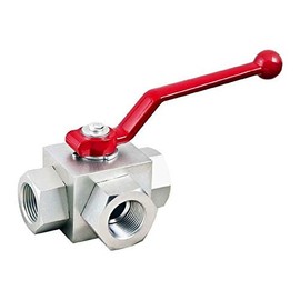 Uzman-Versand 3 Way 1/2 Inch Ball Valve L Type Bore BSP Hydraulic Valve Switch Valve Diverter Valve Hydraulic Valve Three-Way Valve 3/2