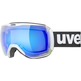 uvex Downhill 2100 CV Ski Goggles for Women and Men, Contrast-Enhancing, Distortion-Free, Anti-Fog, White/Blue-Green, One Size