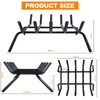 Luoieo Fireplace Grate,Fireplace Log Holder 18 inch,Heavy Duty Solid Cast