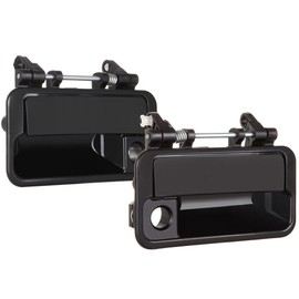OCPTY Door Handles Exterior Front Driver Passenger Side Replacement fit 1989-1994 for Geo Metro for Pontiac Firefly for Suzuki Swift Outside Door Handles Smooth Black(2pcs)