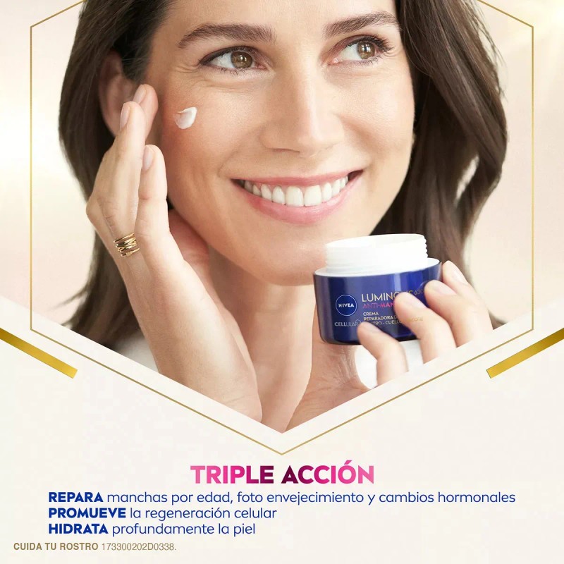 Crema Facial Reparadora Noche Anti-manchas Ácido Hialurónico