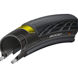 Continental Unisex - Adult Grand Prix 5000 Tubeless Bicycle Tire, Black, 28 "| 700 x 28C