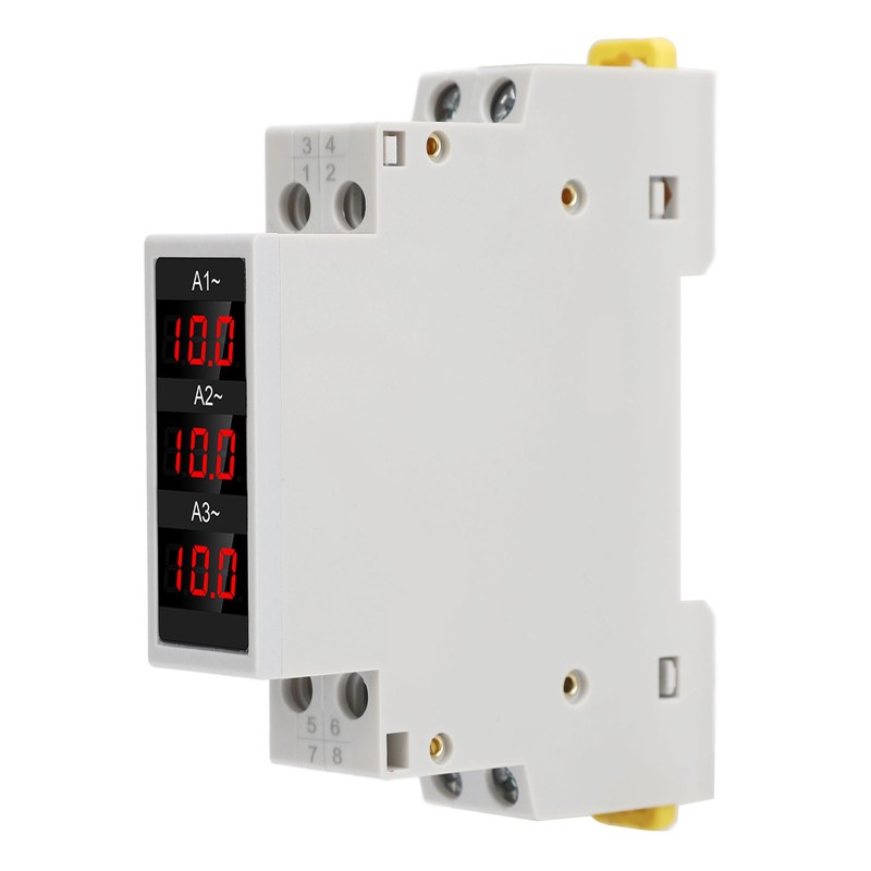 3 Phase DIN Rail Ammeter LED Digital Display High Accuracy