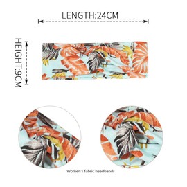 Zoestar Boho Headbands Red Flowers Printed Bandeau Headscarf Stylish Elastic Headbands for Women (Pack of 3)