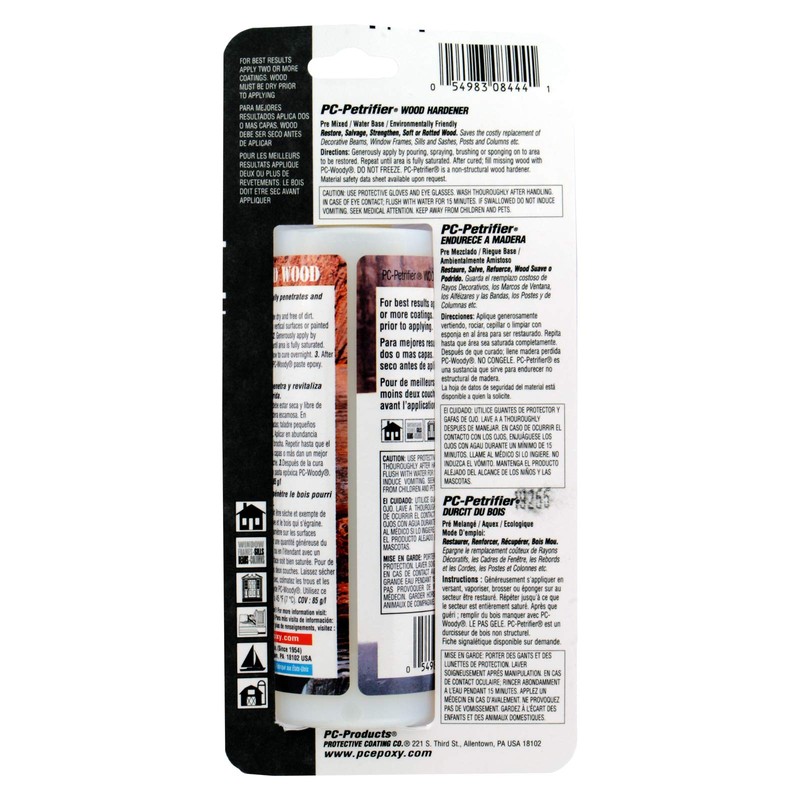 PC Products PC-Petrifier Water-Based Wood Hardener, 8 oz, Milky White