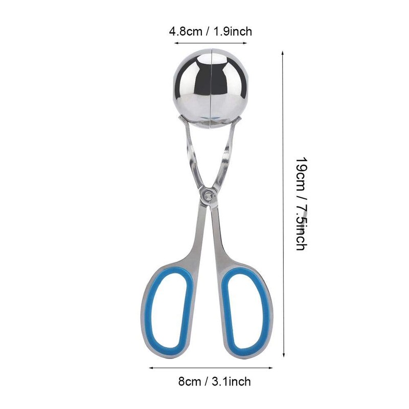 Meat Spoon Stainless Steel Dumpling Mold Non-Stick Ice Tongs Meatball