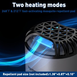 vertmuro Portable Rechargeable Mosquito Repeller (No Pads Included), Outdoor Replaceable Mosquito Repellent Tablets Mosquito Repeller, Indoor Circulating Rechargeable Mosquitos Repeller, 2Pcs