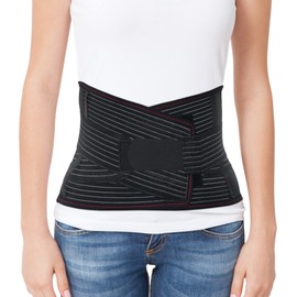 ORTONYX Lumbo Sacral Back Support - Ergonomic Design and Breathable Material - XS/M (Waist 66 cm - 82 cm) Black