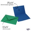 Set of 50 Folding Cards Blank with Envelope Colourful, DIN
