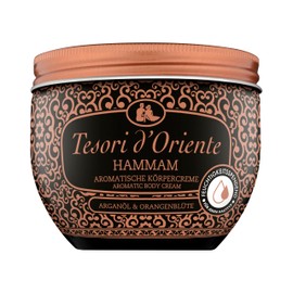 TESORI D’ORIENTE Körpercreme 'Hammam', 300 ml, aromatische Bodylotion mit Argan-Öl und Orangenblüte, Feuchtigkeitscreme zur Körperpflege, Wellness-Ritual für Körper & Sinne