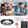 BOCHOI Papa Lederarmband mit Gravur Papa personalisiertes Armband Herrenarmband, Vater