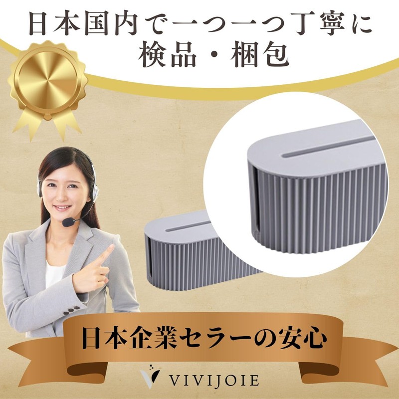 VIVIJOIE Outlet Box, Slim, White, Cable Box, Power Strip, Storage