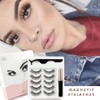 ZXUPOI 5 Pairs of Magnetic Eyelashes, Magnetic Eyelashes with Eyeliner,