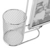 Pen Holder Picture Frame Stainless Steel Large Capacity Multi Purpose