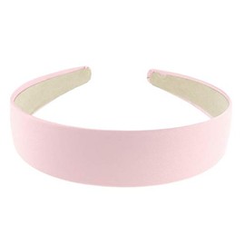 SMALL HEAD Ladies Girls 3cm Satin Wide Headband Alice Band (Candy Pink)