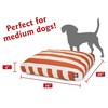 Burnt Orange Vertical Stripe Medium Rectangle Pet Bed