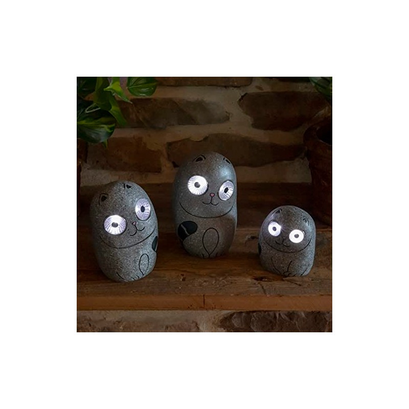 Zaer Ltd. Set of 3 Solar Animals with Light-Up Eyes