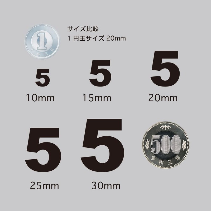 Seal, Number, Waterproof, Black, Stylish, Stickers, 2 Pieces, Waterproof, Post