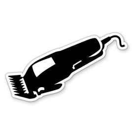 Barber Hair Clipper Sticker - 3" Laptop Sticker - Waterproof Vinyl for Car, Phone, Water Bottle - Hair Stylist Hair Dresser Salon Decal