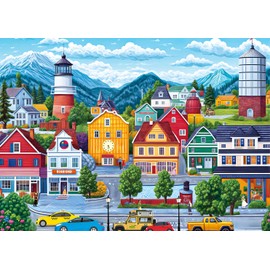 Puzzle 1000 Pieces for Adults, Classic Educational Game, Beautiful Decoration, Colourful Houses & Charming City Puzzle Gifts