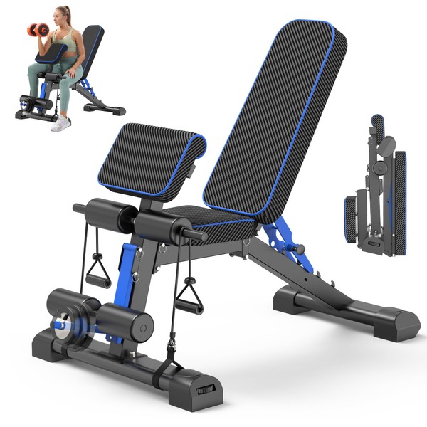 TXMO Adjustable Weight Bench – Foldable 800lbs Workout Bench for