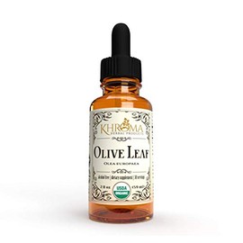 Organic Olive Leaf - 2 oz Liquid in a Glass Bottle - 30 Servings - by Khroma Herbal Products