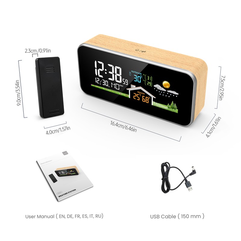 EM1005A Weather Station Indoor and Outdoor Digital Display Thermometer Humidity