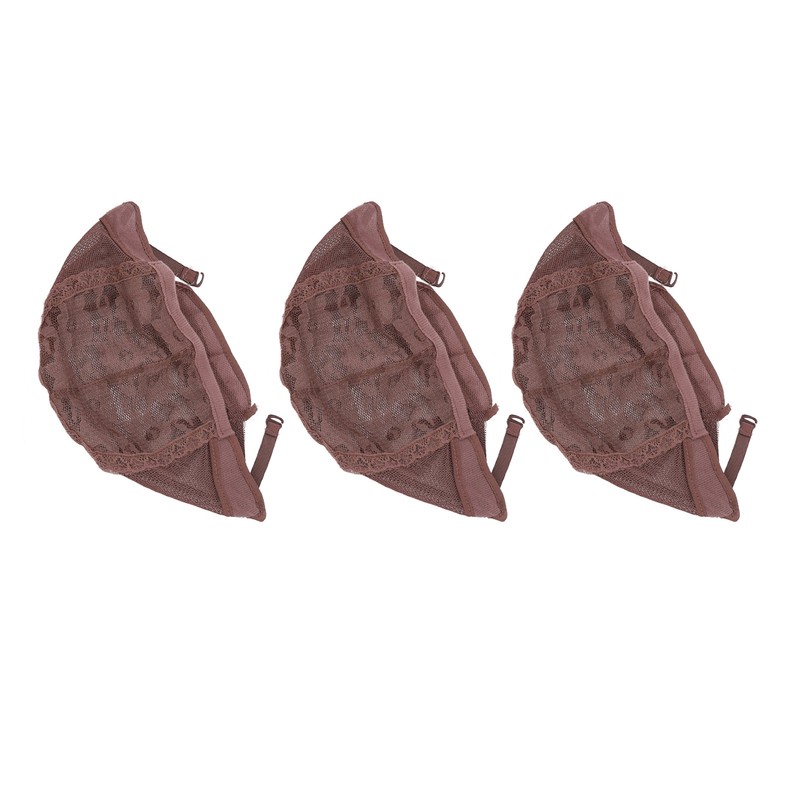 3pcs Stretchable Stocking Wig Cap Breathable Nylon Mesh Hat for