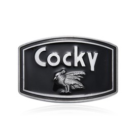MUSVIKY Cocky Rooster Black Belt Buckles Western Belt Buckle Cowboy for Men Women