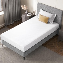 Yaheetech Yaheetech 8 Inch Twin Mattress Cooling Gel Memory Foam Mattress, Green Tea Mattress for Fresher Sleep, Medium Firm, CertiPUR-US Certified, Twin Size Mattress in a Box