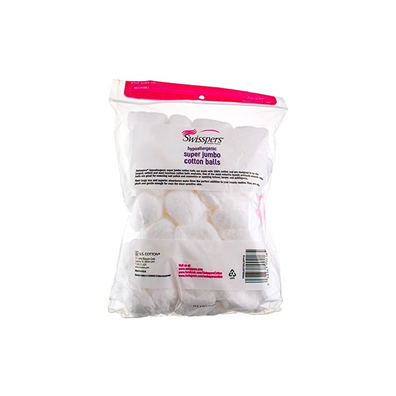 Swisspers Super Jumbo Cotton Balls 70 ea ( Pack of