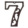 Decorative House Numbers-4.6 Inch High Rustic Cast Iron Home Address