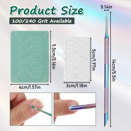 Dual Ended Cuticle Remover Color Titanium Cuticle Pusher Tool with Nail Sand Polishing Pre-Treatment Nail Pushers for Professional Care Tools