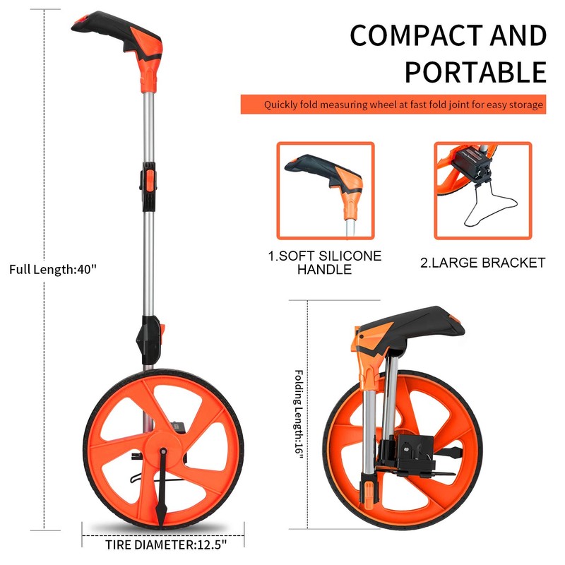 Zozen Distance Measuring Wheel, Measure Wheel in Feet and Inches,