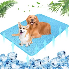 Zoonvii Cooling Mat for Dogs, 50 x 60 cm, Cold Mat, Self-Cooling, Puppy Pads, Washable, Cooling Mat for Dogs and Cats, Self-Cooling, Pet Ice Pad, Pet Cooling Mat