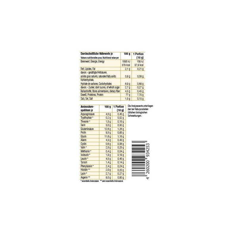 PIUSAMINO® Cocoa – 500 g Powder – Structural Protein with