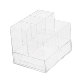 OHPHCALL 1pc Transparent Acrylic Nail Art Pen Holder Multi-compartment Storage Box for Nail Tools Makeup and Accessories Organizer for Salon and Home Use
