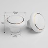 10PCS Kitchen White Cabinet Knobs and Pulls Round White Dresser