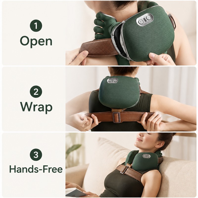 Shiatsu Neck and Shoulder Massager for Muscle Relaxation – Cordless